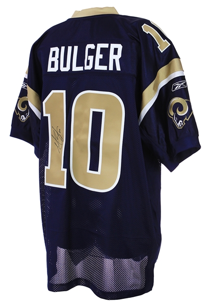 2002-09 Marc Bulger St. Louis Rams Signed High Quality Jersey (JSA)