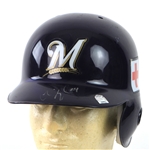 2005 Chris Magruder Milwaukee Brewers Signed Game Worn Batting Helmet (MEARS LOA/JSA/MLB Hologram)