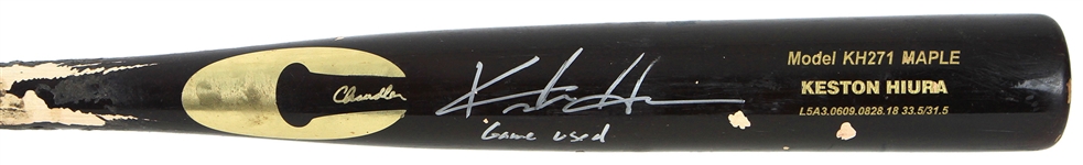 2018 Keston Hiura Peoria Javelinas Signed Chandler Professional Model Game Used Bat (MEARS A9/JSA) Arizona Fall League MVP