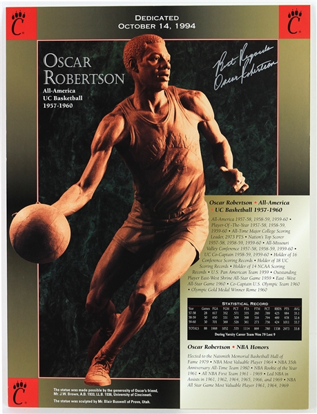 1994 Oscar Robertson Cincinnati Bearcats Signed 18" x 24" Mounted Poster (JSA)