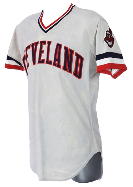1981 Bert Blyleven Cleveland Indians Road Jersey (MEARS LOA) Possible First Indians Jersey
