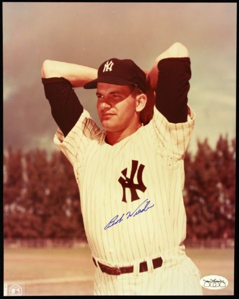 1951, 54-55 Bob Wiesler New York Yankees Signed 8" x 10" Photo (JSA Hologram)