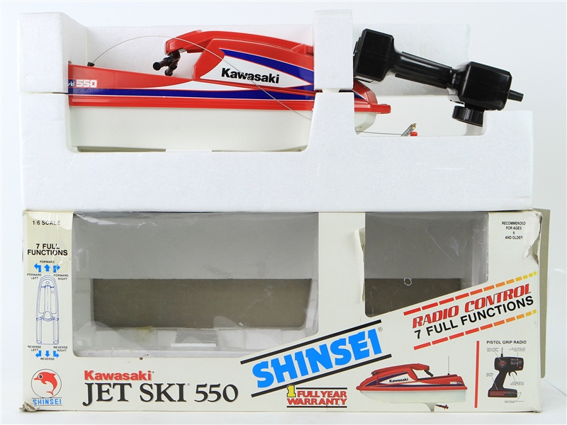 1980s Shinsei Radio Control Kawasaki 550 Jet Ski w/ Original Box
