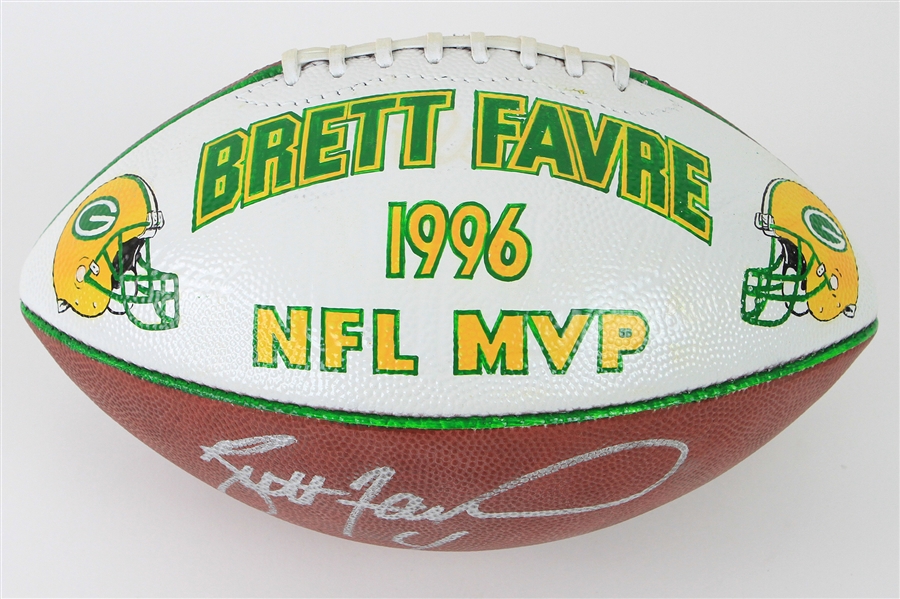 1996 Brett Favre Green Bay Packers Signed ONFL Tagliabue NFL MVP Painted Football (MEARS LOA/JSA)
