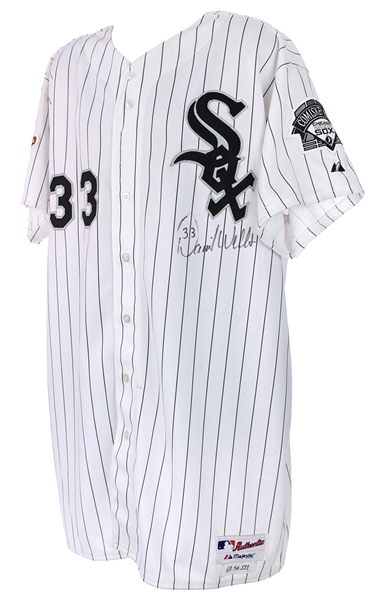 2001 David Wells Chicago White Sox Dual Signed Game Worn Home Jersey (MEARS A10/JSA)