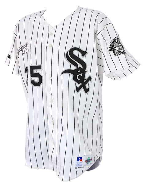 1993 Frank Thomas Chicago White Sox Signed Game Worn Home Jersey (MEARS A10/JSA)