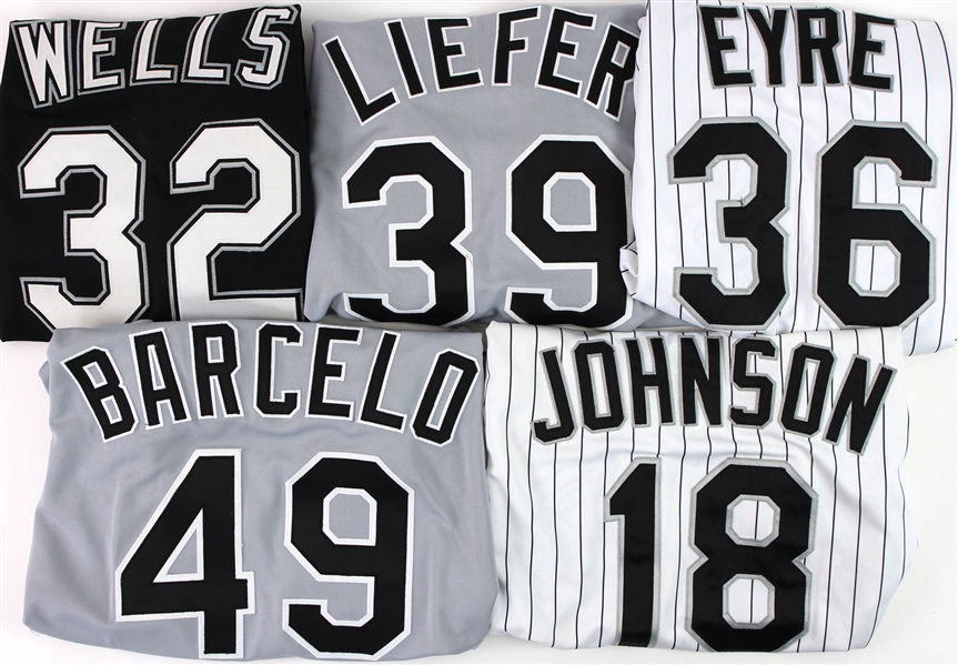 2000 Chicago White Sox Game Worn Jerseys - Lot of 5 w/ Scott Eyre, Jeff Liefer, Kip Wells & More (MEARS LOA)