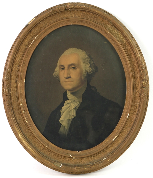 1864 George Washington 1st President of the Unites States 18.5" x 21.5" Framed Portrait