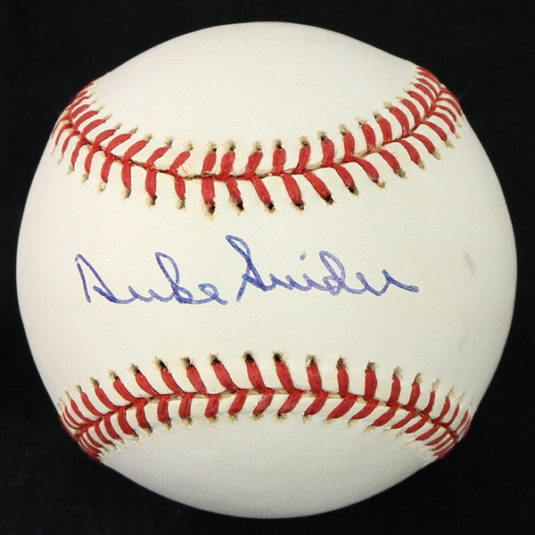 1990s Duke Snider Brooklyn Dodgers Signed Baseball (JSA)