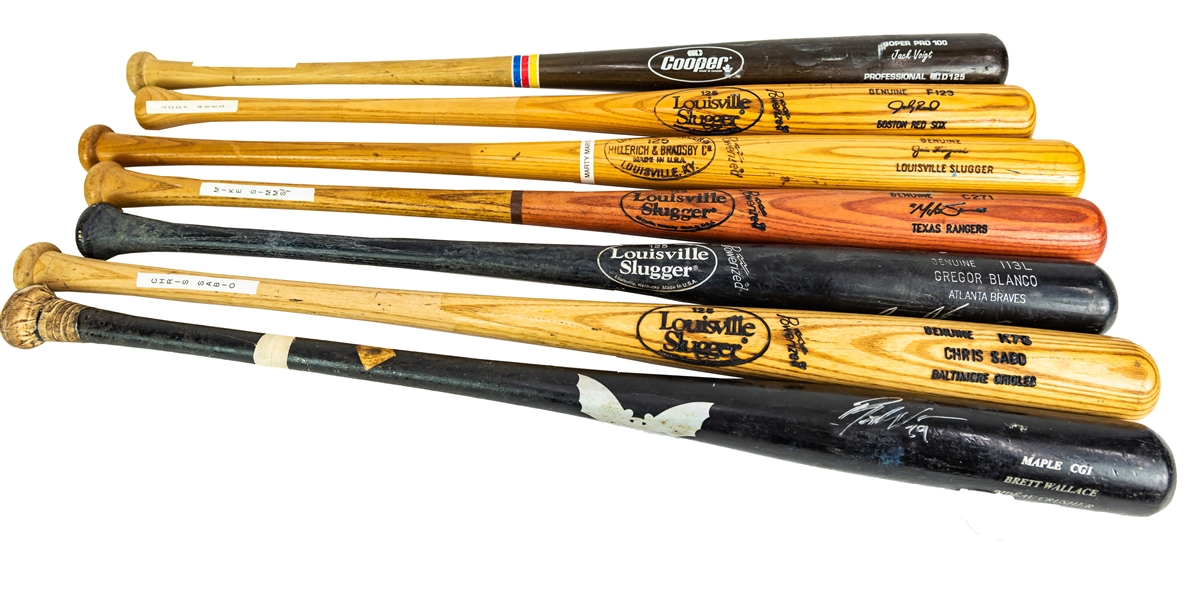 Lot Detail - 1973-2011 Professional Model Game Used Bat Collection ...