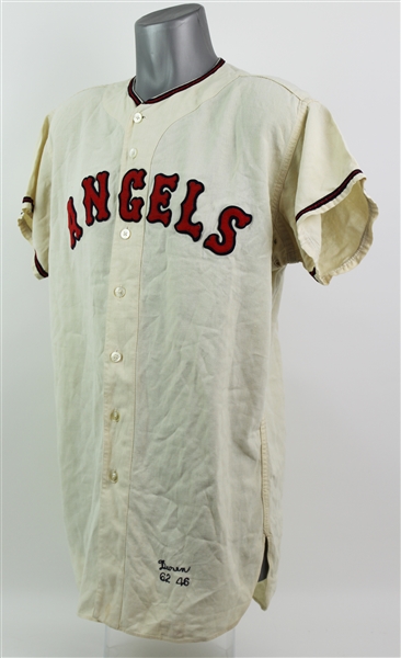 1962 Ryne Duren Los Angeles Angels Game Worn Home Jersey (MEARS A9.5)