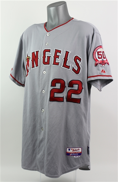 2011 Trevor Bell Los Angeles Angels Game Worn Road Jersey (MEARS LOA)