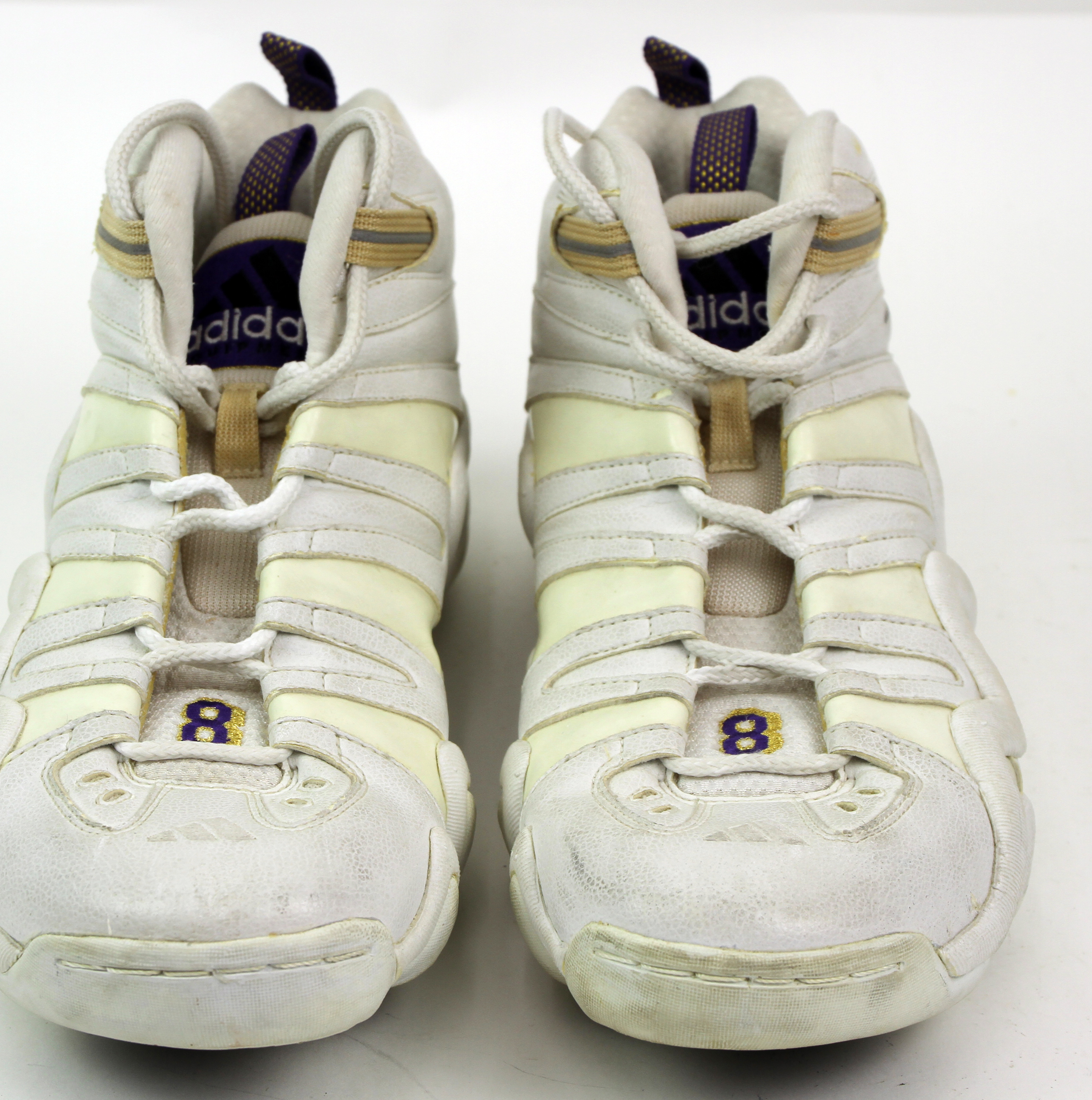 Lot Detail - COVETED 1996-97 KOBE BRYANT DUAL-SIGNED LOS ANGELES LAKERS ROOKIE  SEASON GAME WORN ADIDAS SNEAKERS (MEARS AUTHENTIC, JSA & PSA/DNA LOA'S)