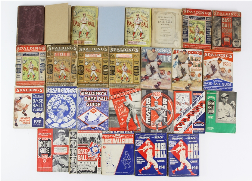 1895-1941 Spalding Official Baseball Guide Collection - Lot of 27