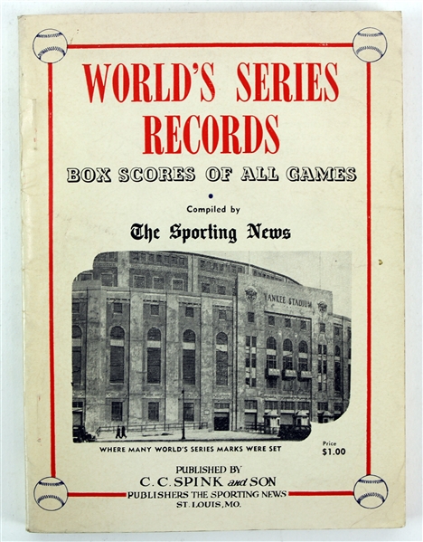 1953 Sporting News World Series Record Book