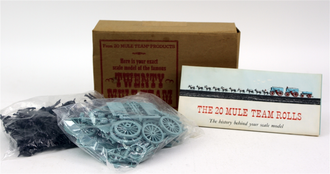 1960s Borax Twenty Mule Team Scale Model Kit Complete w/ Instructions in Original Box