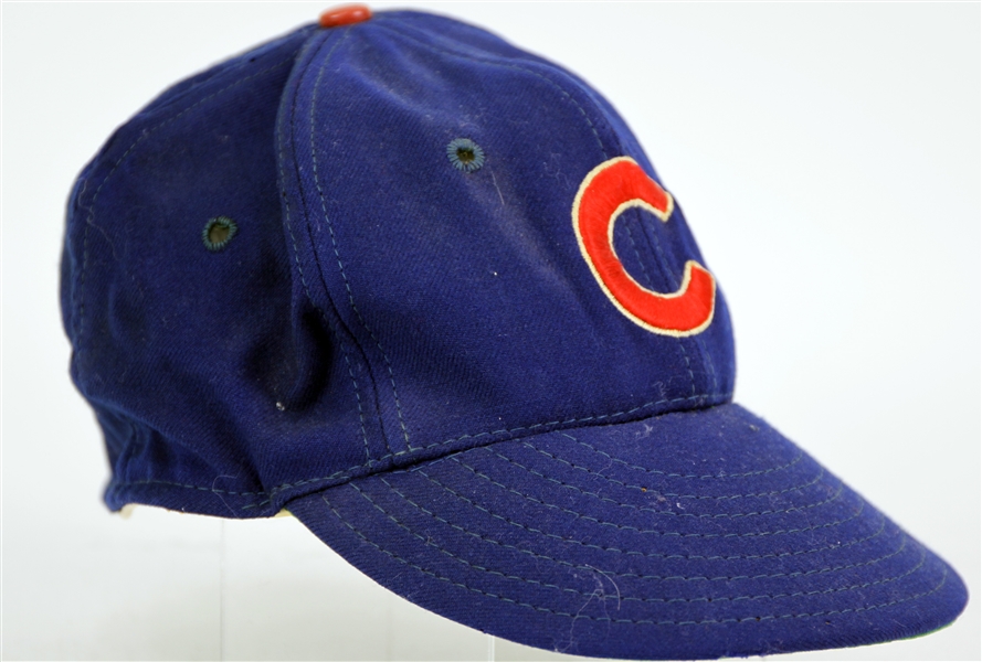 1968-74 Chicago Cubs Game Worn Cap (MEARS LOA)