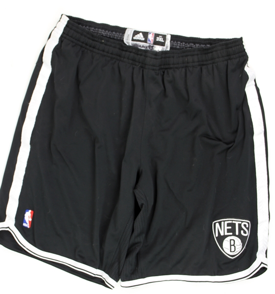 2012-13 Gerald Wallace Brooklyn Nets Game Worn Road Uniform Shorts (MEARS LOA/Steiner)