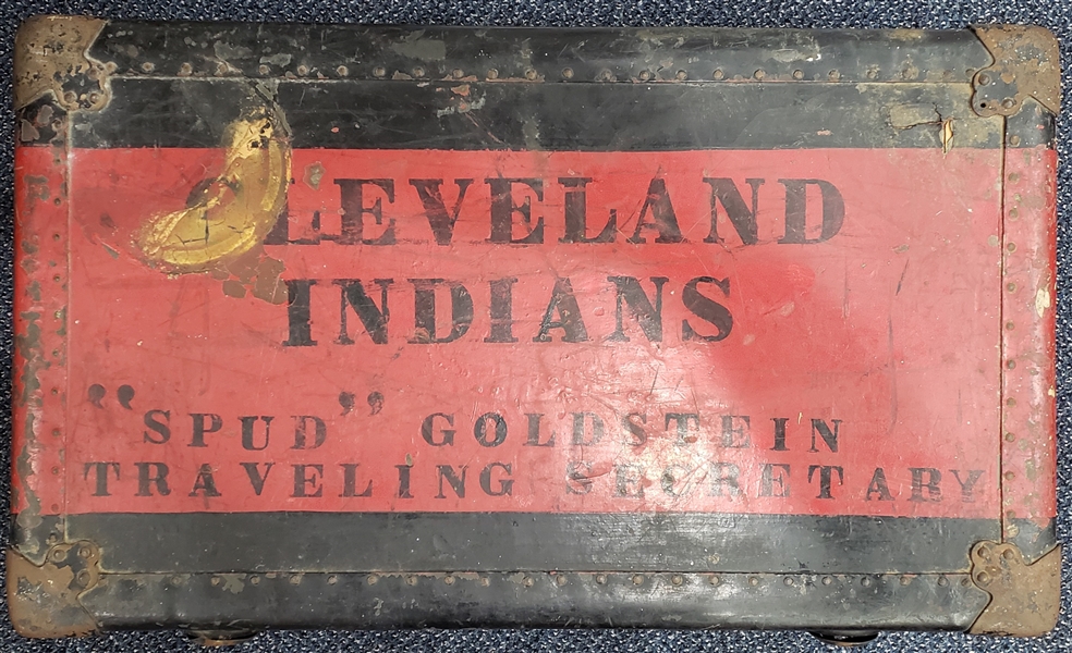 1940-50s Spud Goldstein Traveling Secretary Cleveland Indians Team Trunk