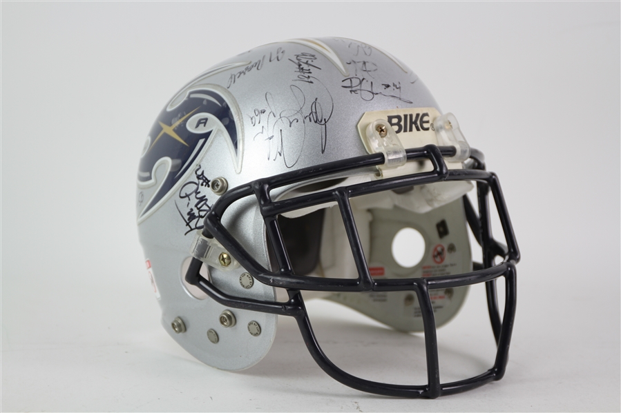 2001 Los Angeles X-Treme XFL Team Signed Football Helmet w/ 20 Signatures Including Tommy Maddox & More (MEARS LOA/JSA)