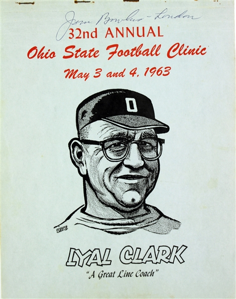 1963 Woody Hayes Ohio State Buckeyes Signed Ohio State Football Clinic Program (JSA) 