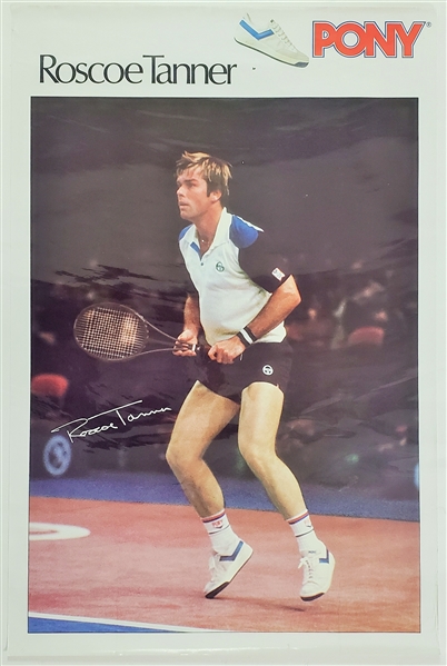 1970s Roscoe Tanner American Tennis Pro 23 x 35 Poster