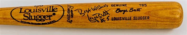 1980-83 George Brett Kansas City Royals Signed Louisville Slugger Professional Model Bat (MEARS A6/JSA)
