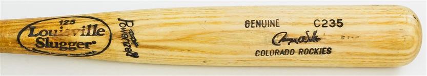 1995-98 Larry Walker Colorado Rockies Louisville Slugger Professional Model Game Used Bat (MEARS A9) 
