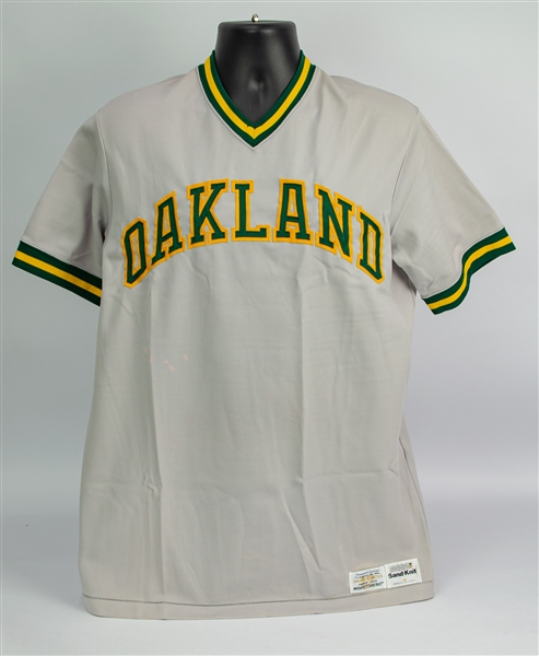 1983-84 Carney Lansford Oakland Athletics Road Jersey (MEARS LOA)