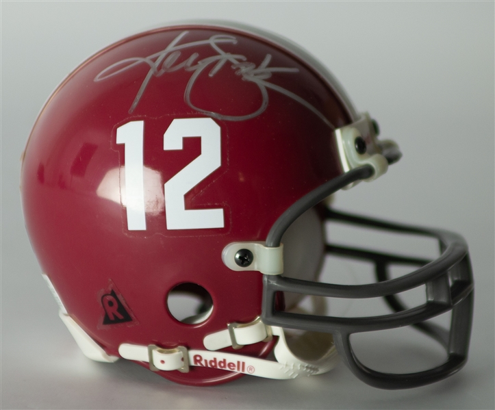 2000s Ken Stabler Alabama Crimson Tide Signed Mini Helmet (JSA)