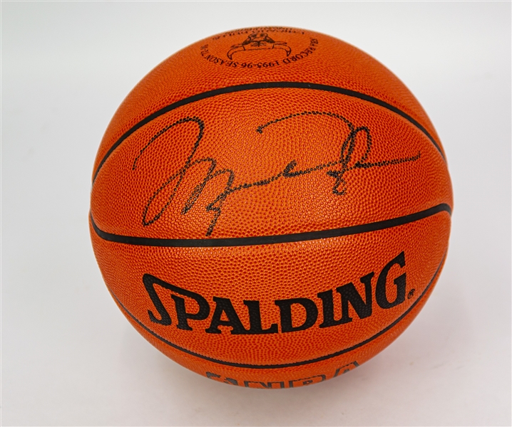 1995-96 Michael Jordan Chicago Bulls Signed ONBA Stern 72-10 Commemorative Basketball (Upper Deck Authentication/JSA) 261/1000