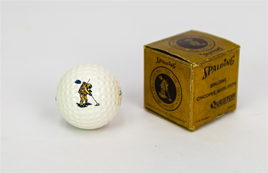 1971 Spalding First Golf Ball on the Moon Commemorative Golf Ball w/ Original Box