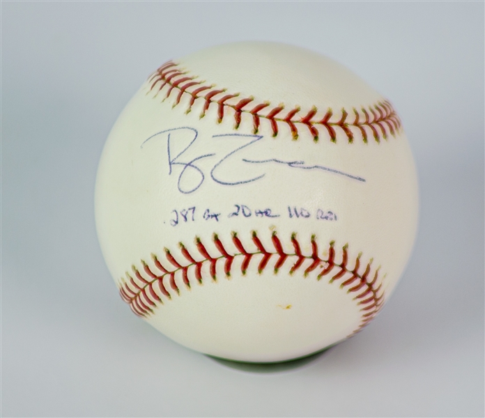 2006 Ryan Zimmerman Washington Nationals Signed OML Selig Baseball (JSA)