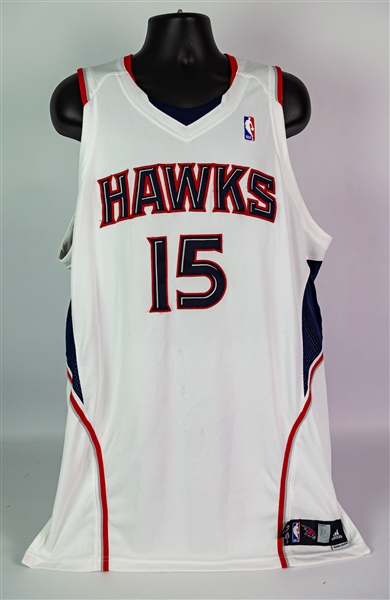 2008-09 Al Horford Atlanta Hawks Signed Game Worn Home Jersey (MEARS A10/JSA)