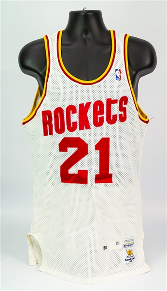 1988-89 Sleepy Floyd Houston Rockets Game Worn Home Jersey (MEARS A10)