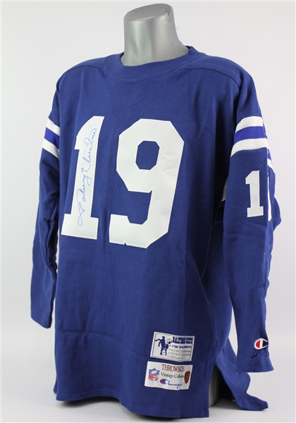 2000s Johnny Unitas Baltimore Colts Signed Vintage Throwback Collection Jersey (JSA)