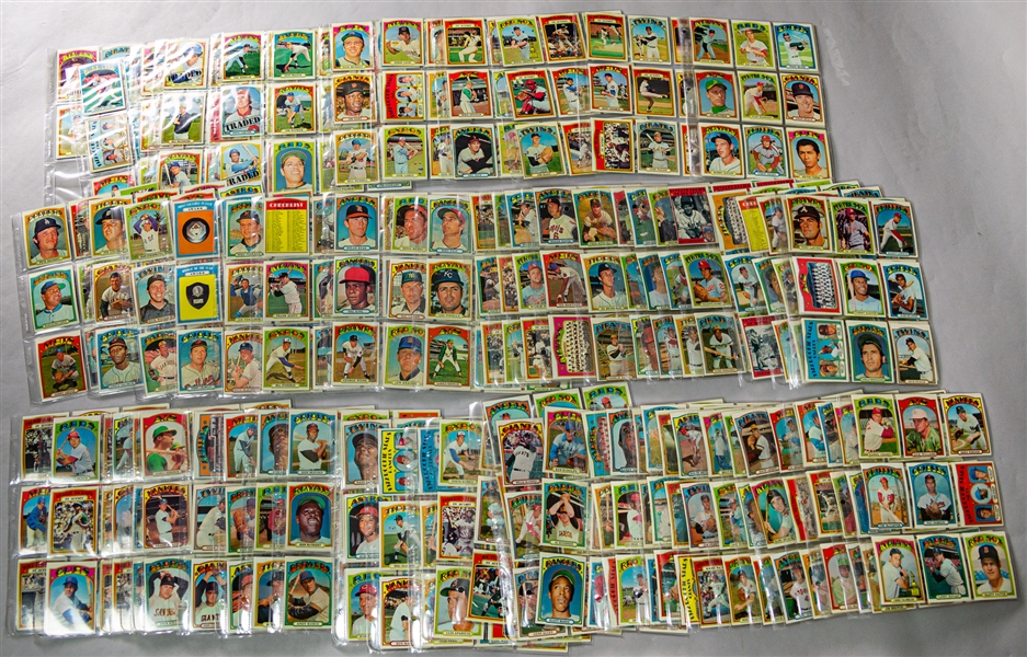 1972 Topps Baseball Trading Cards - Near Complete Set of 786 (1 Card Missing)