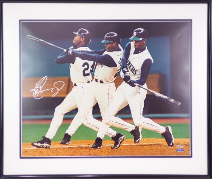 1990s Ken Griffey Jr. Seattle Mariners Signed 21" x 26" Framed Photo (Upper Deck Authentication/JSA) 81/240