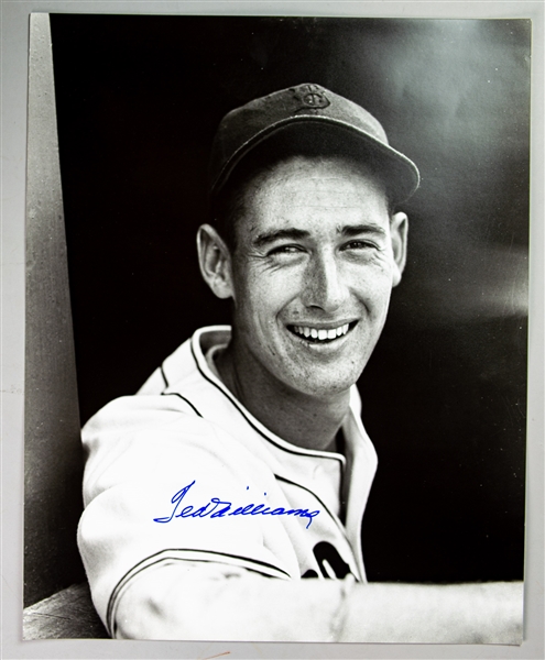 2000s Ted Williams Boston Red Sox Signed 16" x 20" Photo (JSA)