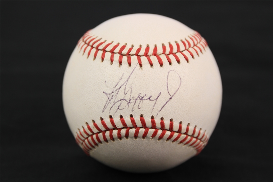 1989 Ken Griffey Jr. Seattle Mariners Signed OAL Brown Baseball (JSA)