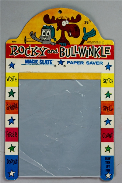 1962 Rocky & Bullwinkle Magic Slate Paper Saver