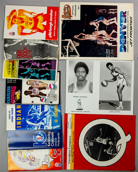 1970s American Basketball Association ABA Memorabilia - Lot of 20 w/ Media Guides, Decals & More