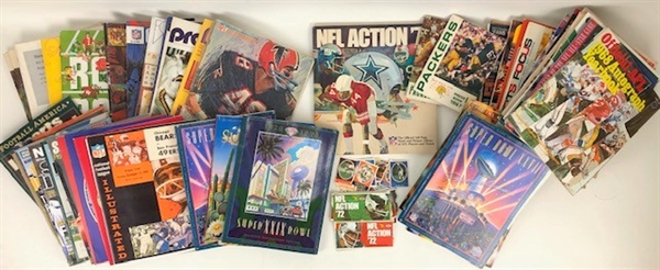 1960s-1990s Super Bowl and NFL Programs & Magazines Including Green Bay Packers (Lot of 35+)