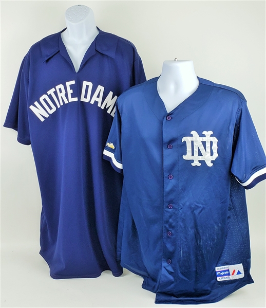 1990s-2000s Notre Dame Fighting Irish Baseball Jerseys - Lot of 2 (MEARS LOA)