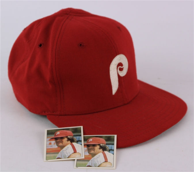 1982-83 Pete Rose Philadelphia Phillies Cap (MEARS LOA)