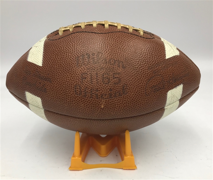 1966 Paul Hornung Green Bay Packers Store Model Wilson Player Endorsed Football w/ 29" x 36" Passing Target & Kicking Tee