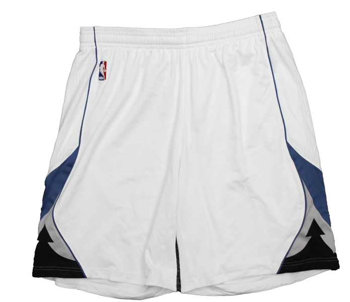 2013-14 Nikola Pekovic Minnesota Timberwolves Game Worn Home Uniform Shorts (MEARS LOA)