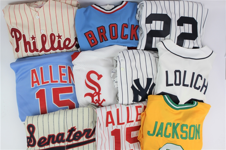 2000s Baseball Throwback Retail Jersey Collection - Lot of 19 w/ Mitchell & Ness, Cooperstown Collection & More 