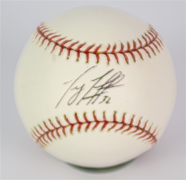 2004-06 Terry Tiffee Minnesota Twins Signed OML Selig Baseball (JSA)