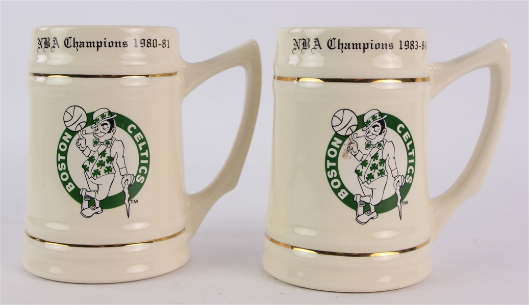 1980-84 Boston Celtics NBA Champions Beer Steins - Lot of 2